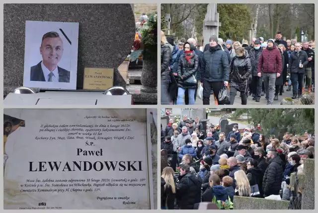 Pogrzeb Pawła Lewandowskiego na cmentarzu komunalnym we Włocławku, 10 lutego 2022 roku.