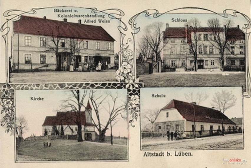 Lubin 1910-1915 - Na widokówce widzimy budynki znajdujące...