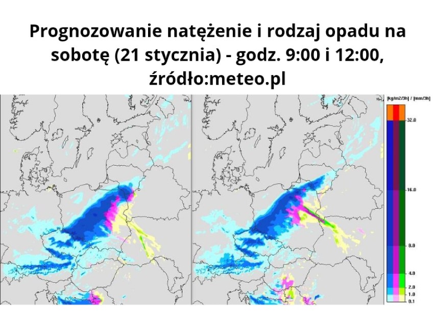 Uwaga, nadchodzi śnieżyca! Łowcy Burz zapowiadają też silniejsze porywy wiatru FOTO, INFOGRAFIKI