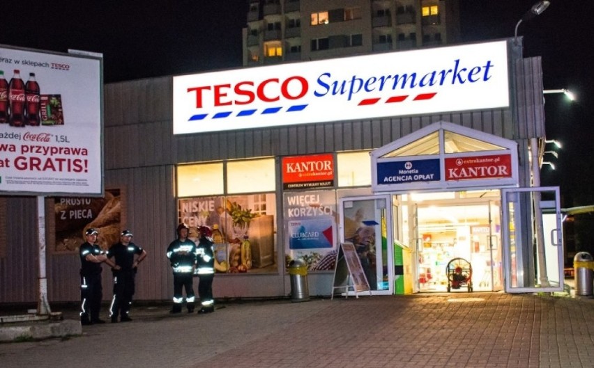 Ewakuacja Tesco w Katowicach