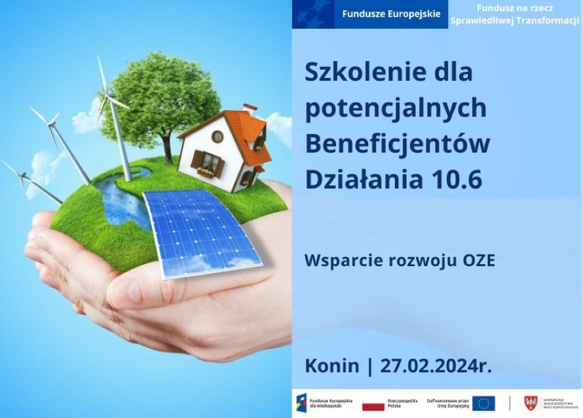 Unijne dotacje dla instalacji OZE. Szkolenie dla wnioskodawców w Dworze Biesiadnym w Koninie