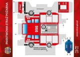 Pobierz i złóż papierowy model wozu strażackiego. Wakacyjna propozycja Państwowej Straży Pożarnej