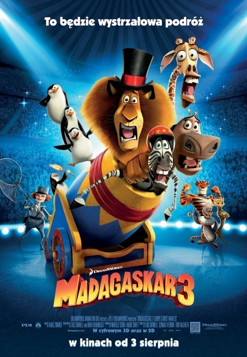 Madagaskar 3 reż. Eric Darnell, Tom McGrath. W trzeciej...