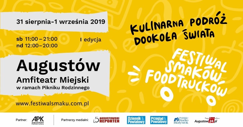 Festiwal Smaków Food Trucków w Augustowie. Kulinarna podróż dookoła świata [PROGRAM]