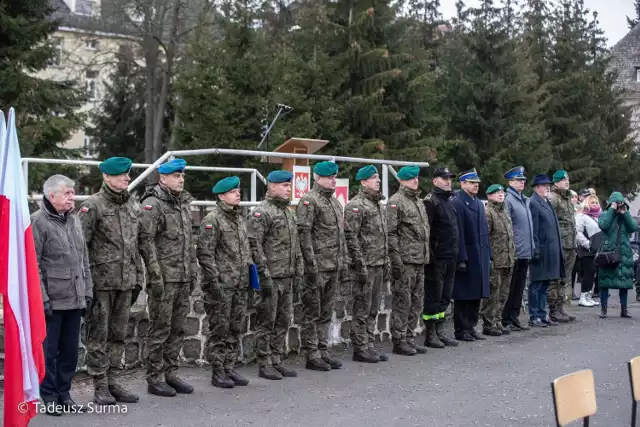 Do żołnierzy i ich rodzin przemawiał dowódca 12 Szczecińskiej Dywizji Zmechanizowanej generał brygady Szymon Koziatek, który podkreślał, że żołnierze mają doświadczenie w misjach zagranicznych i są profesjonalnie wyszkoleni.