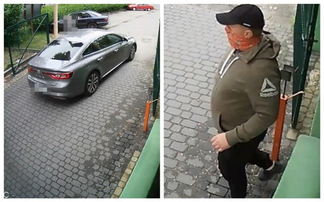 Ten mężczyzna jest poszukiwany w sprawie kradzieży renaulta z parkingu na ulicy Wienieckiej we Włocławku