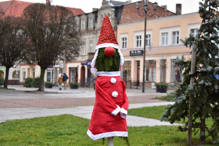 Choinka na żnińskim rynku została ustawiona w sobotę, 27...