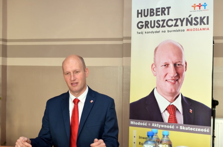 Hubert Gruszczyński kandydat na burmistrza Miłosławia.
