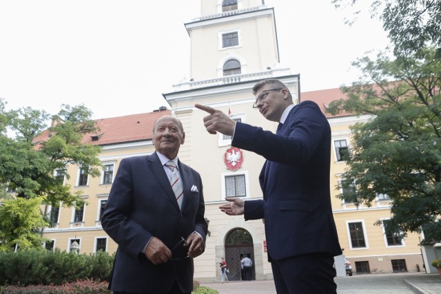 Zamek Lubomirskich w Rzeszowie wizyta Marcina Warchoła i Tadeusza Ferenca.