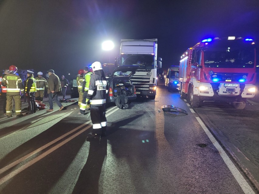 Wypadek na DK12 w Przygłowie na drodze Piotrków - Sulejów....
