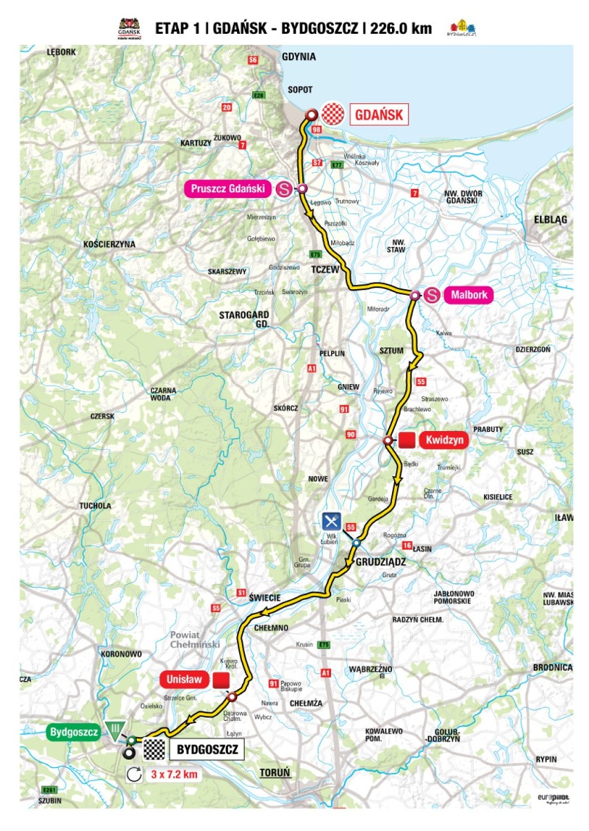 71 Tour de Pologne w Malborku. Sprawdź orientacyjny czas przejazdu