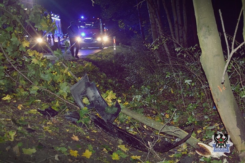 Nocny wypadek w Boguszowie - Gorcach. 19-latka uderzyła w...