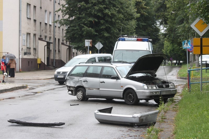 Wypadek na Broniewskiego w Zawierciu