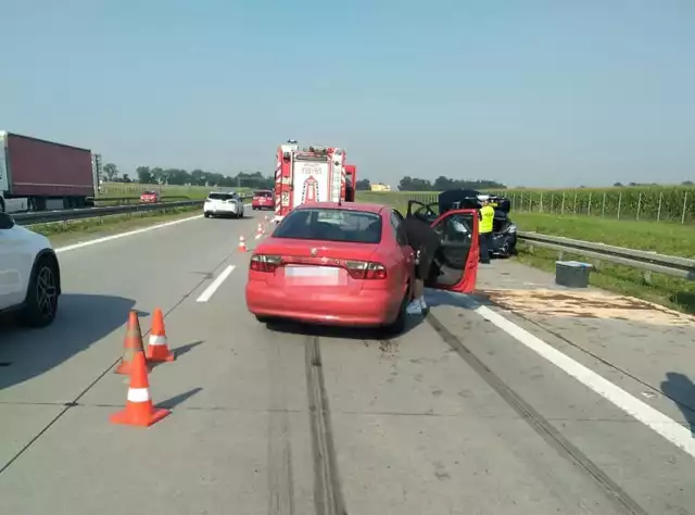 Wypadek na A4 pomiędzy węzłem Pietrzykowice i Kąty Wrocławskie