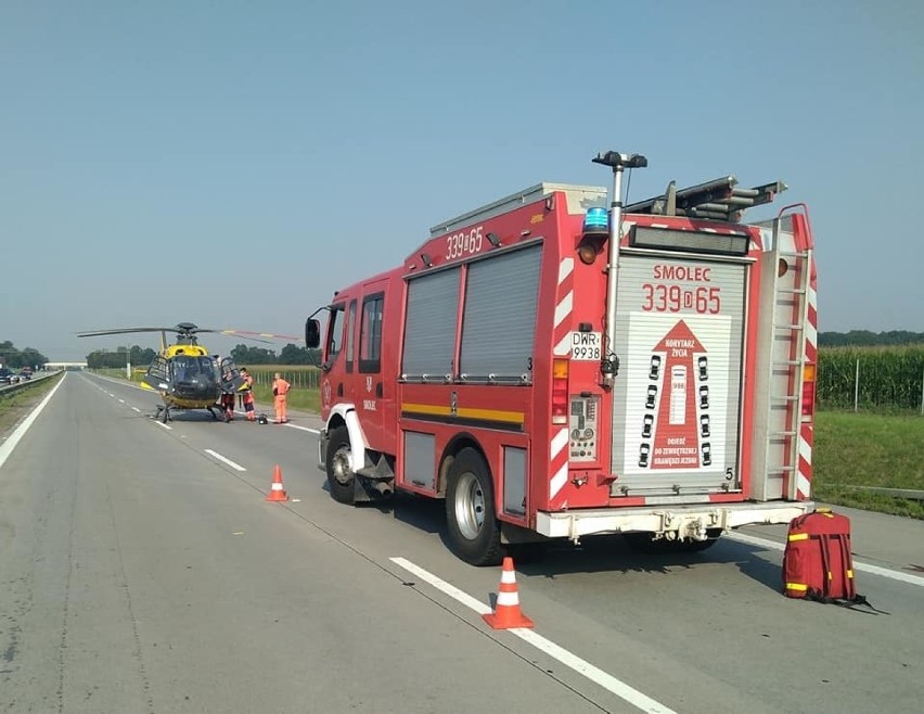 Wypadek na A4 pomiędzy węzłem Pietrzykowice i Kąty...