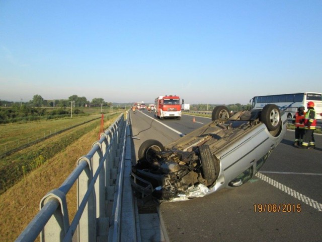 Wypadek na A4. Maszkienice koło Brzeska.