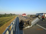 Wypadek na A4 w pobliżu Maszkienic. Zderzyły się trzy samochody [ZDJĘCIA]