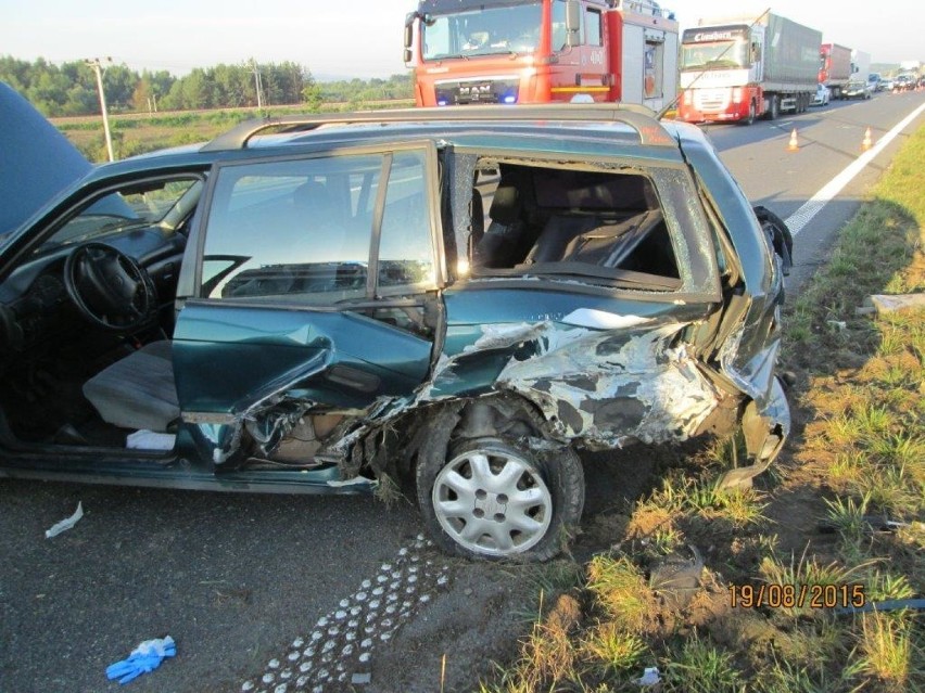 Wypadek na A4. Maszkienice koło Brzeska.