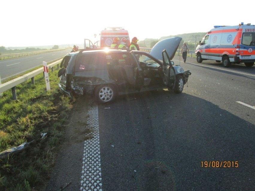 Wypadek na A4. Maszkienice koło Brzeska.