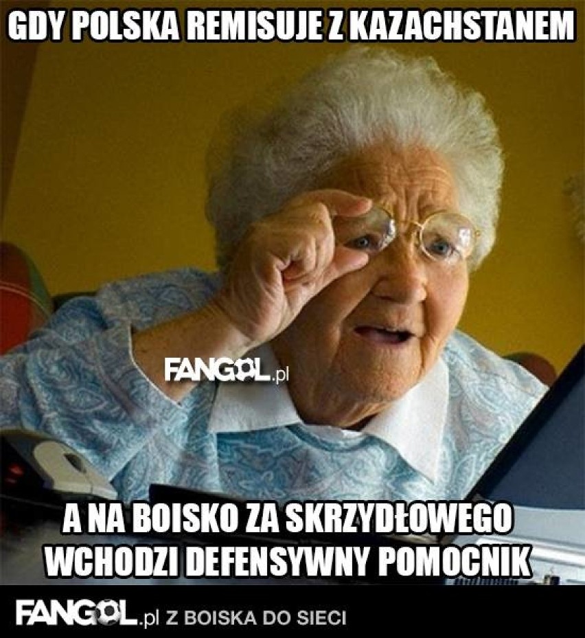 MEMY: Najlepsze memy mecz Polska - Kazachstan. Zaskakujący remis biało-czerwonych [MEMY]