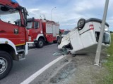 Wypadek w Swarożynie po zjeździe z Autostrady 1. Jedna ranna osoba 