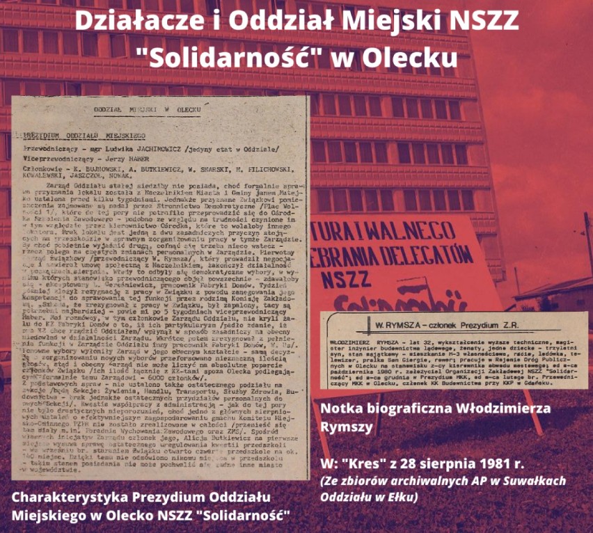  40. rocznica powstania NSZZ "Solidarność". Najważniejsi działacze w województwie suwalskim w latach 1980-1981