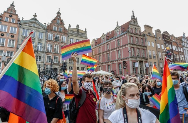 Gdański wiec środowisk LGBT #jestemlgbt 20.08.2020