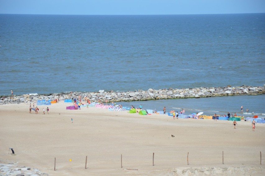 W Jarosławcu jest sztuczna plaża o pow. ponad 5 ha