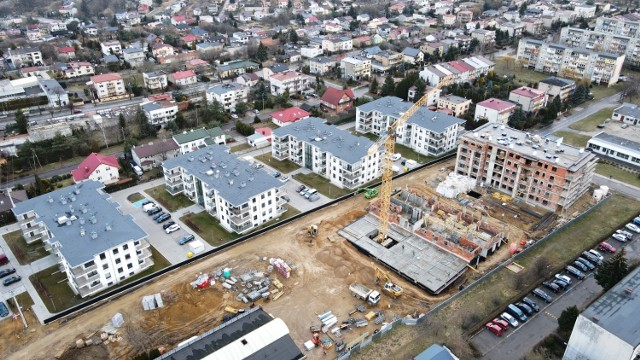 Radomsko z drona. Zobacz osiedle przy ul. Piastowskiej i Leszka Czarnego z lotu ptaka