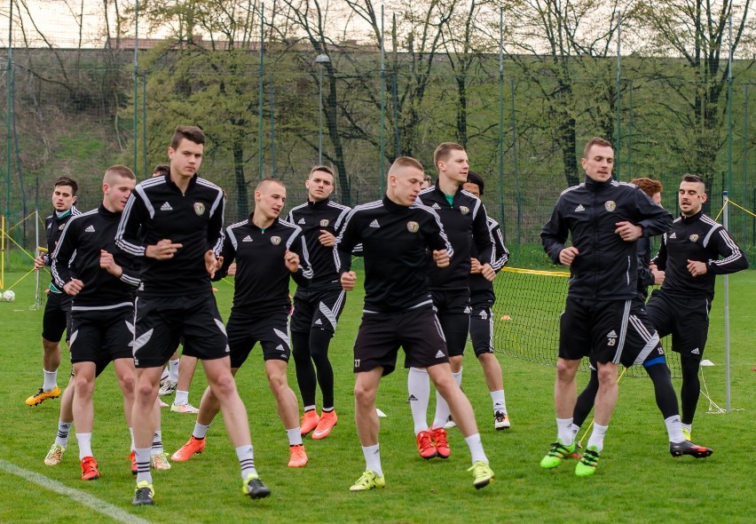 Śląsk Wrocław. Trening przed meczem z Koroną Kielce