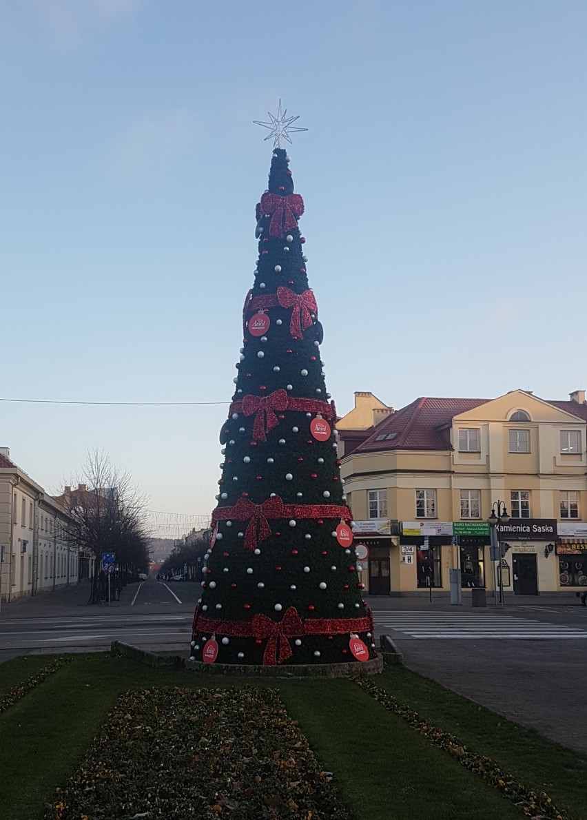 Włocławek jak z bajki już w czwartek: świecące dekoracje w centrum miasta, powitanie świętego Mikołaja, piękna choinka 