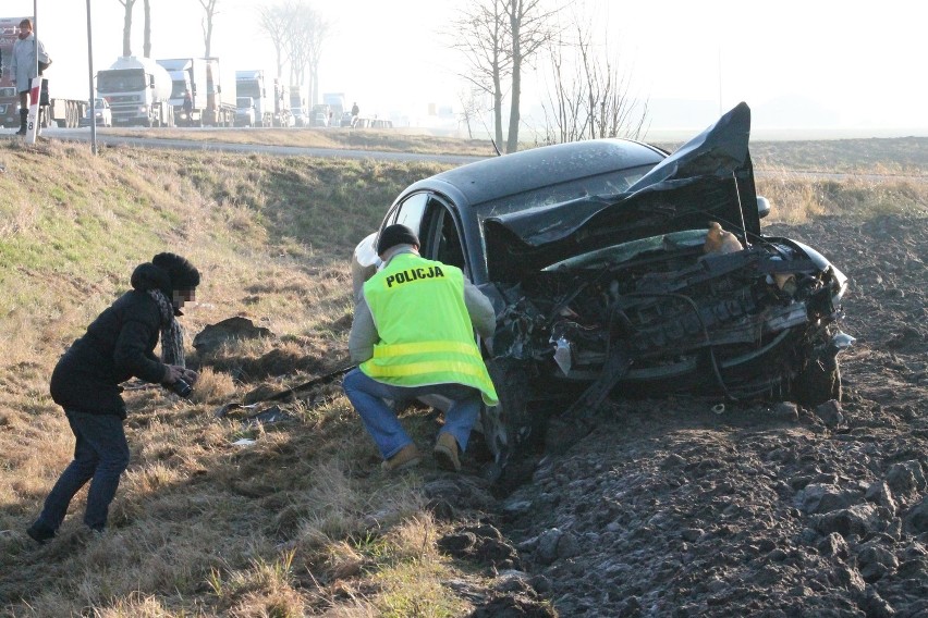 Wypadek w miejscowości Pniewo w powiecie kutnowskim, 8 osób rannych [ZDJĘCIA]