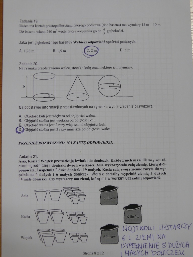 Egzamin gimnazjalny 2012: matematyka [ODPOWIEDZI]