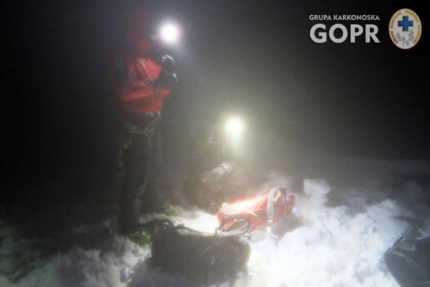 Karkonosze: Akcja GOPR. Poszukiwano wspinaczy w Śnieżnych Kotłach ZDJĘCIA
