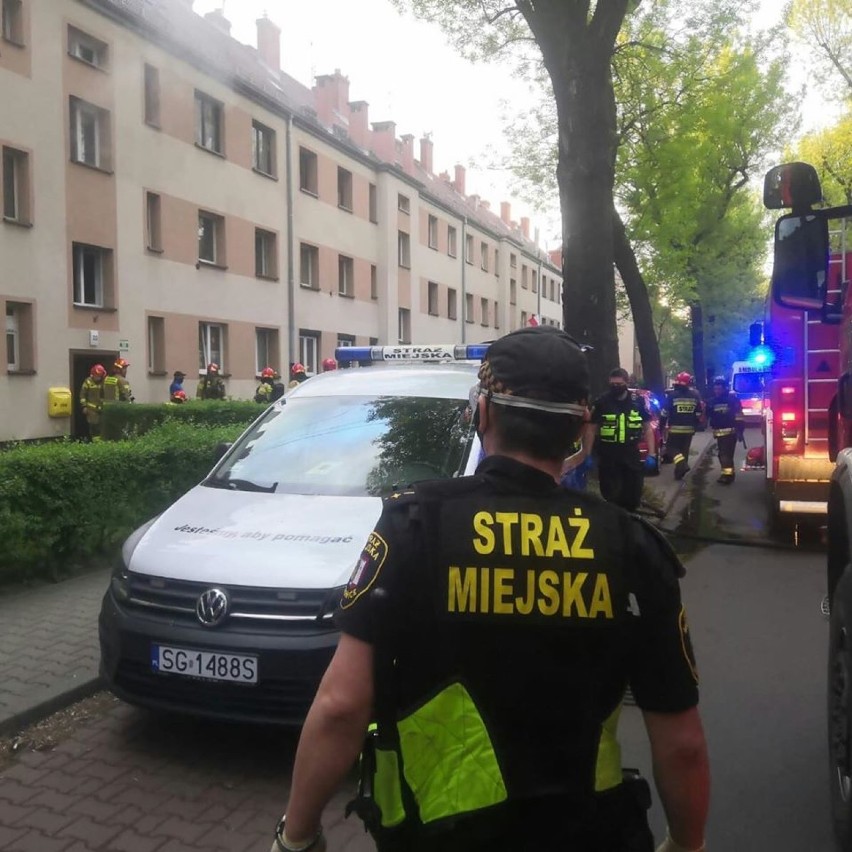 Pożar mieszkania w Gliwicach. Ewakuowano 10 osób. To było podpalenie? Policja prowadzi śledztwo
