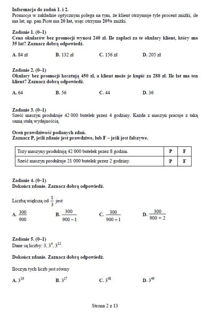 Egzamin gimnazjalny 2014. Zobaczcie arkusze z matematyki dla...