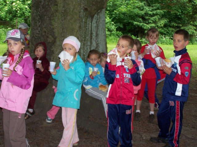 Szkoła bez przemocy - wydarzenie na terenie szkoły podstawowej w Mostkach 5 czerwca 2009 roku z udziałem uczniów ze szkół w Mostkach i Boryszynie