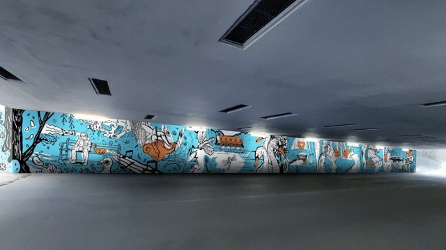 Projekt muralu, który w najbliższym czasie pojawi się w tunelu pod ul. Niestachowską.