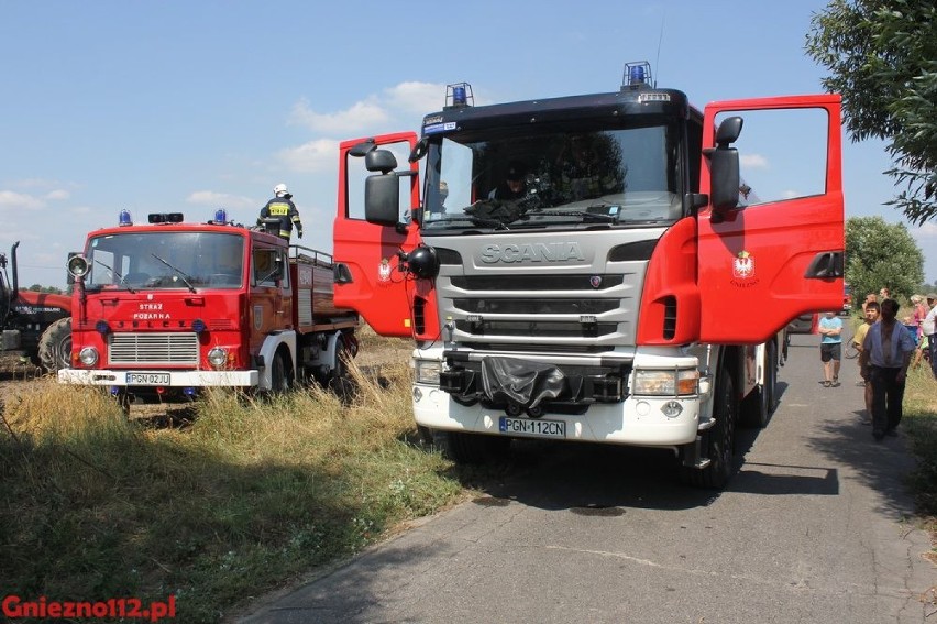 Pożar zboża w Arcugowie [FOTO]