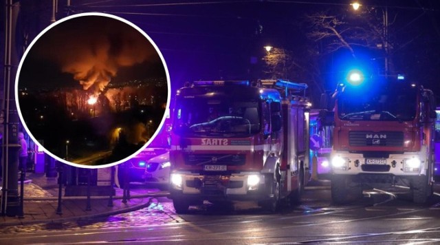 Nocna akcja strażaków w Krakowie