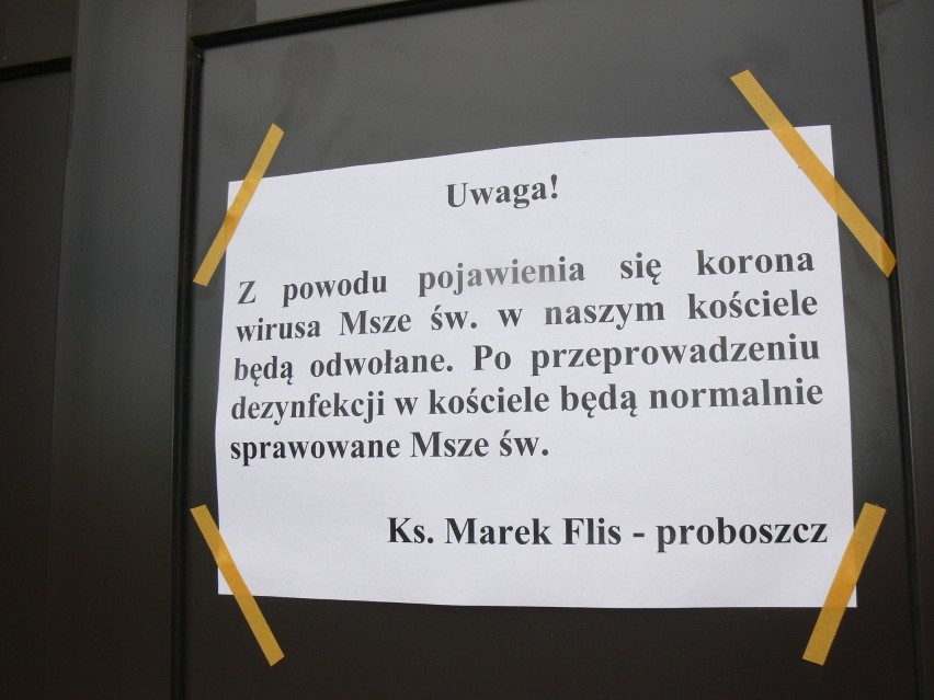 Po wykryciu u jednego z księży CIVID 19 świątynia została...