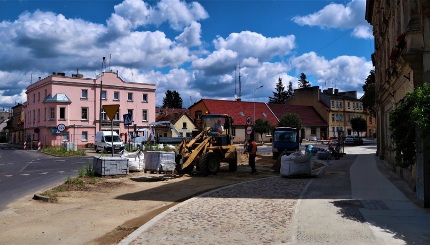 Góra. Trwa budowa ronda przy ulicy Podwale. Zobaczcie, jak postępują prace [ZDJĘCIA]