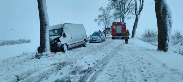 Do groźnego zdarzenia doszło m. in. na trasie Sępólno Krajeńskie - Tuchola na DW 241