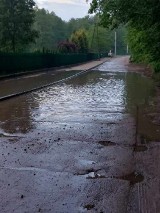 Ulica Leśna w Chodzieży: powstaje ścieżka rowerowa i są wielkie kałuże, na które skarżą się mieszkańcy