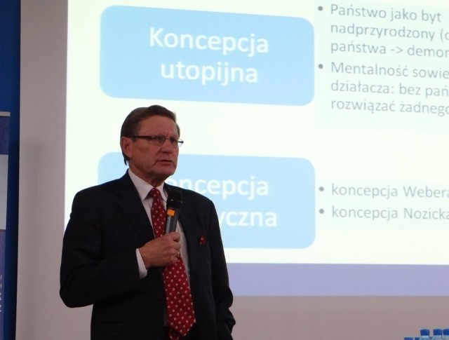 Wykład profesora Leszka Balcerowicza w PWSZ w Płocku
