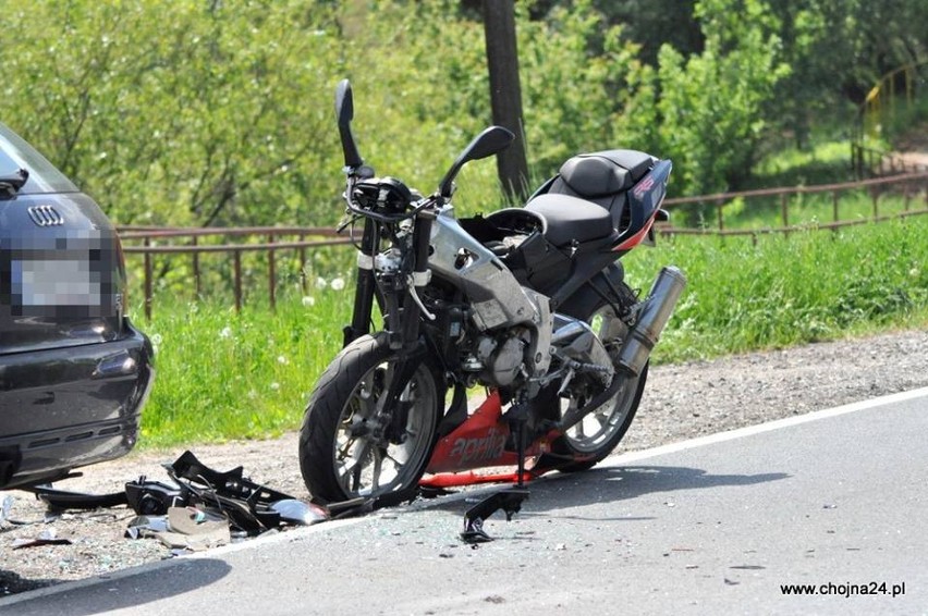 Wypadek motocyklisty w Widuchowej - ZDJĘCIA