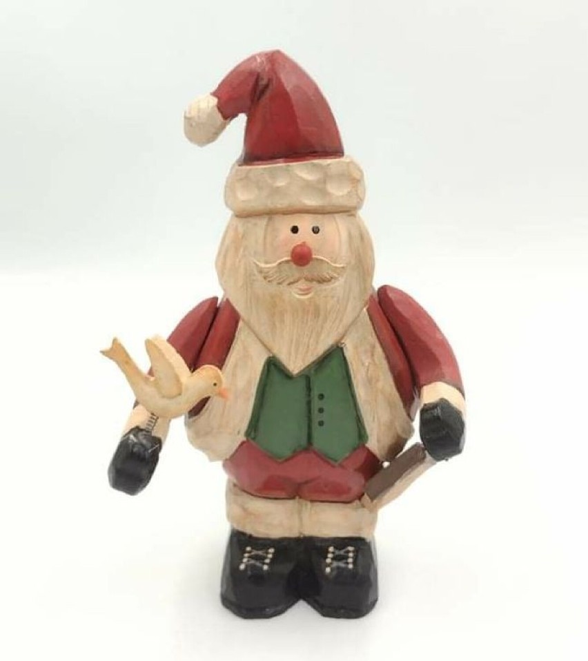 Drewniana figurka św. Mikołaja, wykonana z lekkiego i...