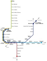 Szczecińska Kolej Metropolitalna. Jest mapa z oficjalnymi nazwami przystanków na trasie SKM