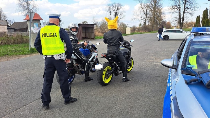 Policyjna akcja "Bezpieczny motocykl" w powiecie wieluńskim, wieruszowskim i pajęczańskim