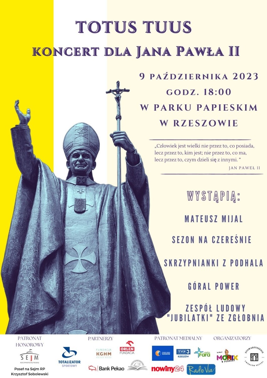 "Totus Tuus" - koncert dla Jana Pawła II w Rzeszowie